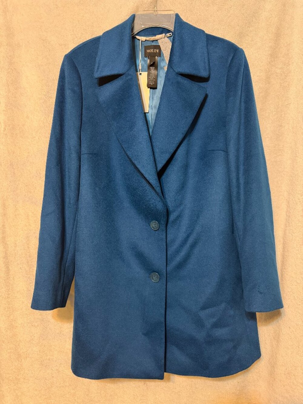 Blue Madeleine Wool Coat